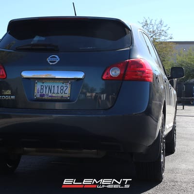 20 inch Lexani Wraith Gloss Black w/ Machined Tips on a 2013 Nissan Rogue