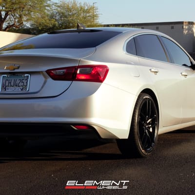 19 Inch Niche Vosso in Satin Black M203 on a 2018 Chevrolet Malibu