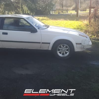 15 inch Konig Rewind in Silver w/ Machined Lip on a 1983 Toyota Celica Supra