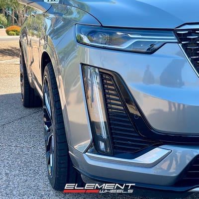 22 inch Asanti ABL-38 in Gloss Black w/ Milled Accents on a 2023 Cadillac XT6