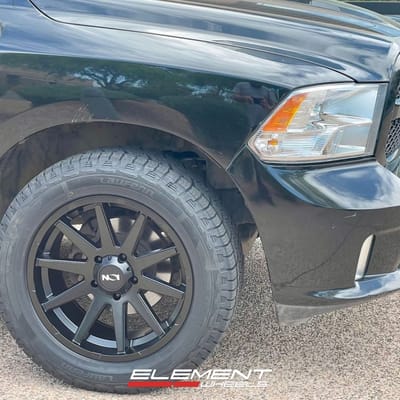 20 inch Ion Alloy 143 in Matte Black on a 2017 Dodge Ram 1500