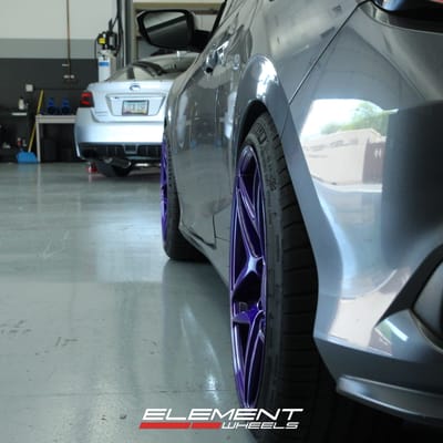 18 Inch Kansei Astro in Custom Blue Powdercoat on 2016 Honda Civic Si Coupe