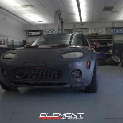 17 Inch Kansei Hypergram in Metallic Carbon w/ Machined lip on 2007 Mazda MX-5 Miata