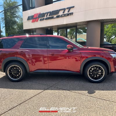 20 inch Curva Concepts CFF76 in Gloss Black w/ Stainless Lip on a 2022 Nissan Pathfinder