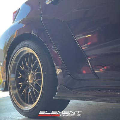 18 inch Ace Alloy AFF04 in Bronze w/ Machined Lip on a 2023 Toyota GR Corolla