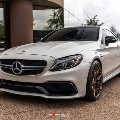 20 inch Staggered Variant Radon Satin Bronze on a 2016 Mercedes Benz C63s AMG Coupe