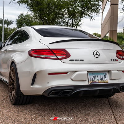 20 inch Staggered Variant Radon Satin Bronze on a 2016 Mercedes Benz C63s AMG Coupe