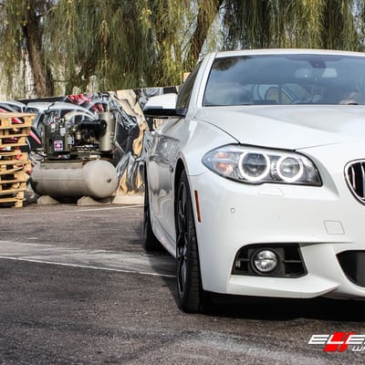 19 inch Eurotek 02 Matte Black on 2015 BMW 528i