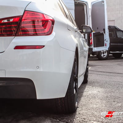 19 inch Eurotek 02 Matte Black on 2015 BMW 528i