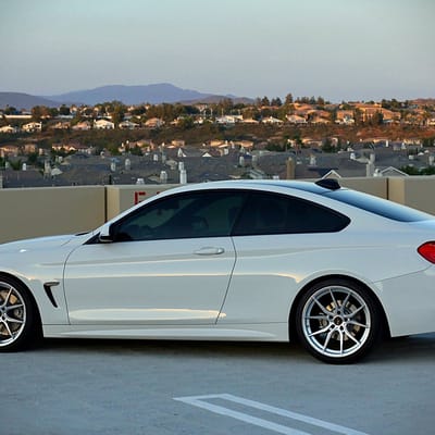 19 inch Staggered Advanti Racing Hybris Silver/Machined on BMW 335i