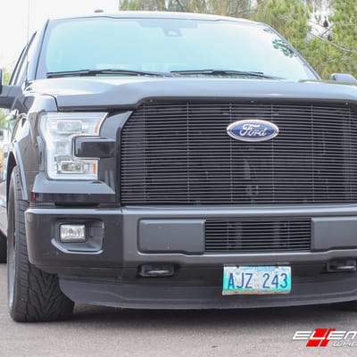 20 inch KMC KM705 Burst Gloss Black on 2015 Ford F-150