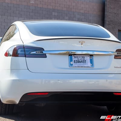 22 inch Savini Black Di Forza SV-4 Gloss Black Milled on 2019 Tesla Model S Performance