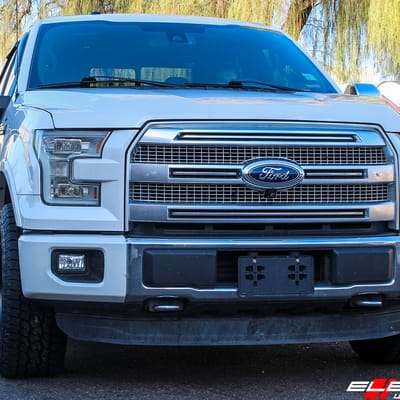 20 inch XD Series XD820 Grenade Satin Black w/ Milled Edges on 2015 Ford F-150 (Stock Height)