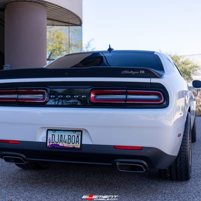 Staggered 20 Inch Vors DG10 in Matte Black on a 2021 Dodge Challenger T/A