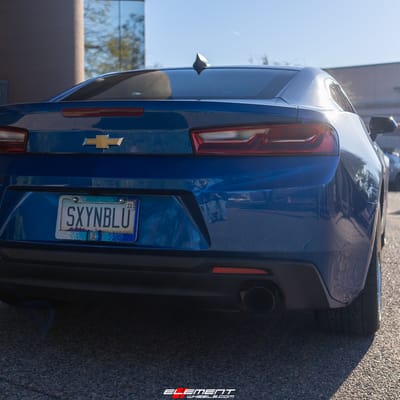 Staggered 20 Inch XIX X61 in Gloss Black w/Stainless Steel Lip on a 2017 Chevrolet Camaro