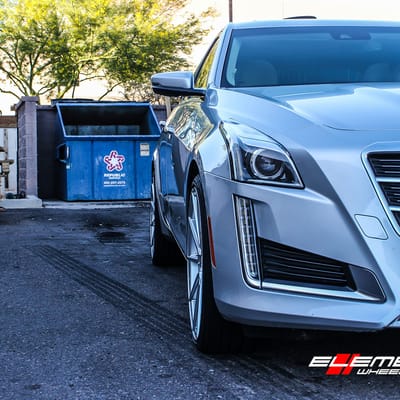 20 inch Variant Argon Silver Mirror Face on 2014 Cadillac CTS Sedan