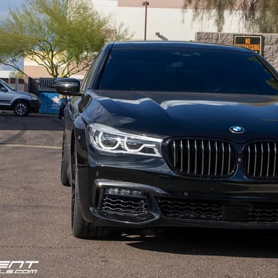 Staggered 22 Inch Asanti ABL-18 Gloss Black on a 2017 BMW 750I