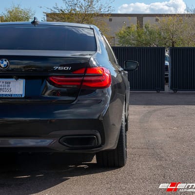 Staggered 22 Inch Asanti ABL-18 Gloss Black on a 2017 BMW 750I