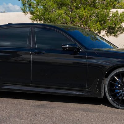 Staggered 22 Inch Asanti ABL-18 Gloss Black on a 2017 BMW 750I