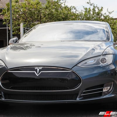 20 inch Niche Sector Satin Black M196 on 2013 Tesla Model S