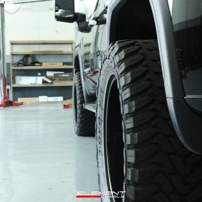Staggered 22 Inch Cali Off-road Summit 9110 in Gloss Black w Milled Spokes on 2022 GMC Denali HD Dually