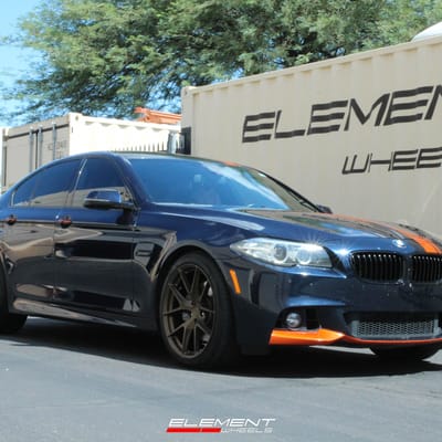 Staggered 20 Inch Aodhan AFF7 in Matte Bronze on 2014 BMW 550i
