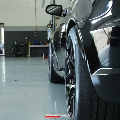 Staggered 19 Inch Ace Alloy AFF11 in Gloss Piano Black on 2007 Mercedes Benz SLK55 AMG