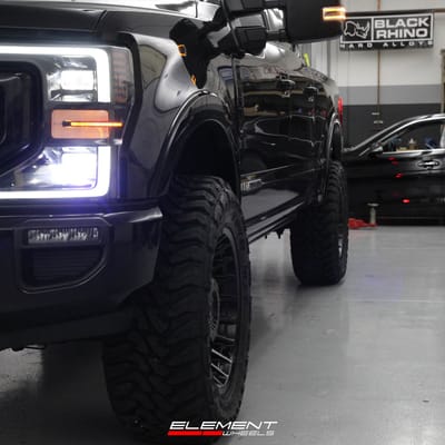 22 Inch Fuel Off-Road Hardline D620 in Gloss Black w/ Milled Spokes on 2019 Ford F-250