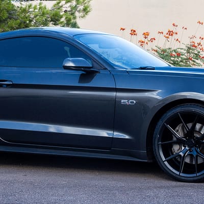 20 inch Verde V99 Axis Satin Black on 2017 Ford Mustang GT w/ Base Brakes