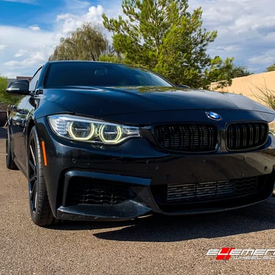 19 Inch Ferrada FR4 Matte Black w/ Gloss Black Lip on 2015 BMW 435i Gran Sport