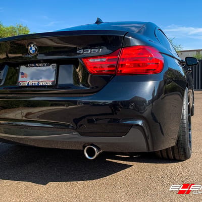 19 Inch Ferrada FR4 Matte Black w/ Gloss Black Lip on 2015 BMW 435i Gran Sport