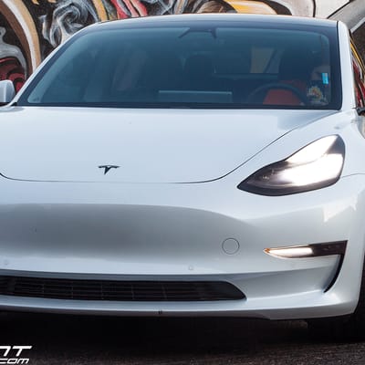 20 inch Variant Argon Custom Satin Black on 2019 Tesla Model 3 Performance AWD