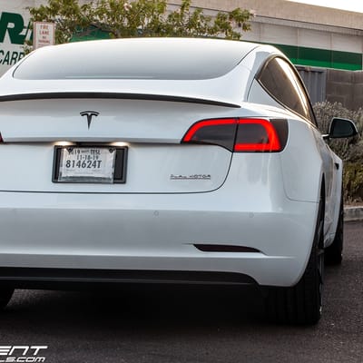 20 inch Variant Argon Custom Satin Black on 2019 Tesla Model 3 Performance AWD