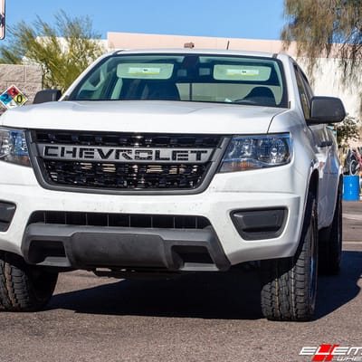 20 inch XD Series XD840 Spy II Satin Black w/ Dark Tint on 2017 Chevrolet Colorado 2WD Leveled