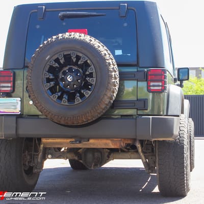 17 inch Fuel Off-Road Vapor All Matte Black D560 on 2008 Jeep Wrangler JK w/ 3" Lift
