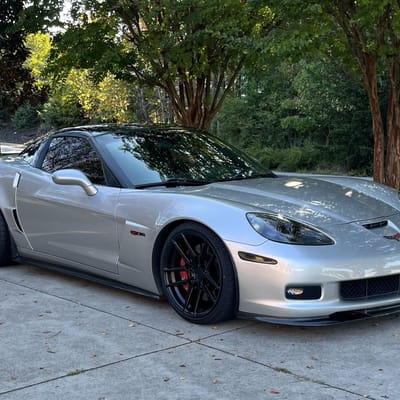 19 Inch Staggered Variant Helium's in Satin Black on a 2013 Chevrolet Corvette C6 Z06