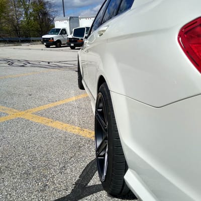 Staggered 18 Inch Verde V09 Spry in Satin Black on a 2012 Mercedes Benz C300 Sedan