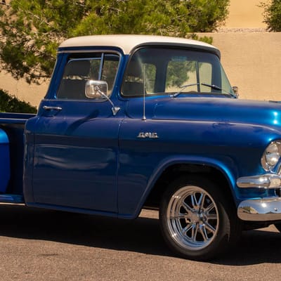 Staggered 18" Forged US Mag U110 Rambler 2 Piece on a 1955 GMC100 Custom