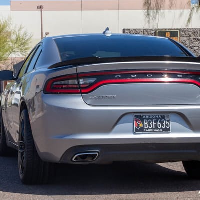 Staggered 20" Dodge Widebody Replica Wheels on a 2016 Dodge Charger