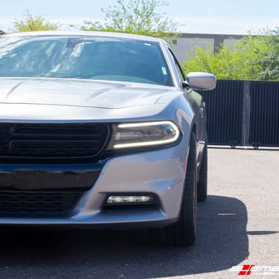 Staggered 20" Dodge Widebody Replica Wheels on a 2016 Dodge Charger