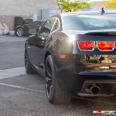 Staggered 20" Variant Krypton In Gloss Black on a 2012 Chevrolet Camaro SS