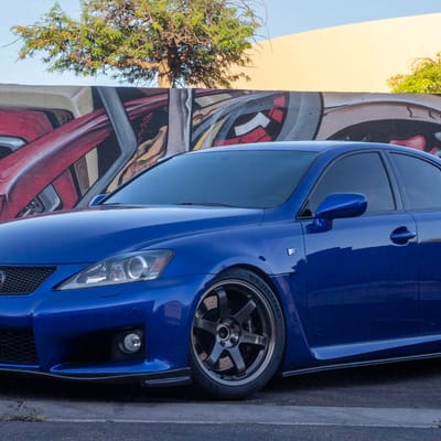 18 Inch Volk Te37 SL in Gloss Gunmetal Machined on a 2011 Lexus ISF