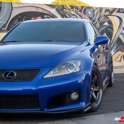 18 Inch Volk Te37 SL in Gloss Gunmetal Machined on a 2011 Lexus ISF