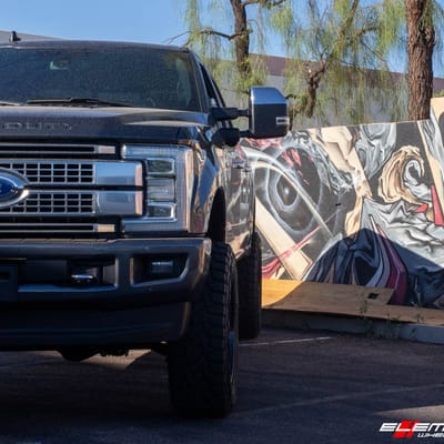 22 Inch Fuel Off Road Hardline Gloss Black Milled D620 on a 2019 Ford F-350