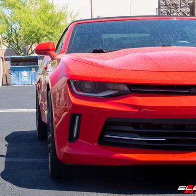 20 Inch Variant Krypton in Gloss Piano Black W/Red Caps on a 2017 Chevrolet Camaro RS