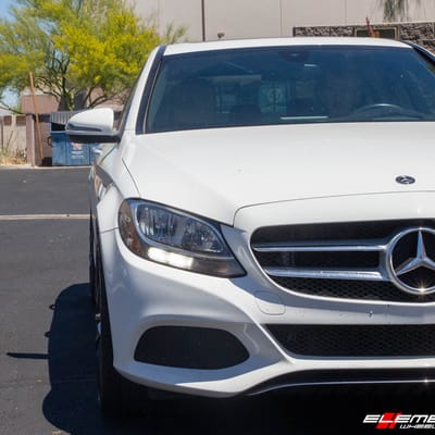 19 Inch Niche Sector M196 In Satin Black on a 2018 Mercedes Benz C300