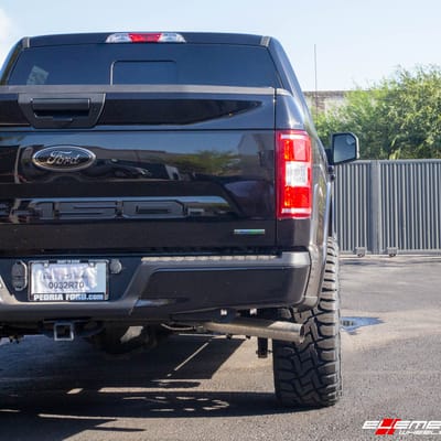 20 Inch Fuel Off Road Ignite In Gloss Black W/Candy Red Accents on a 2020 Ford F-150