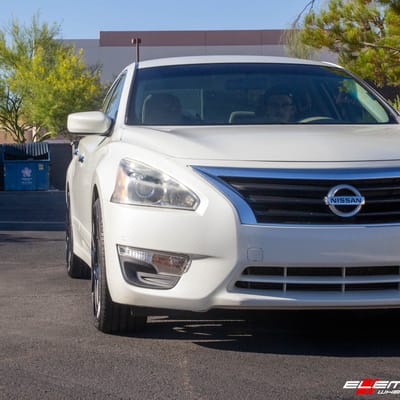 18 Inch Motegi MR142 In Satin Black on a 2014 Nissan Altima