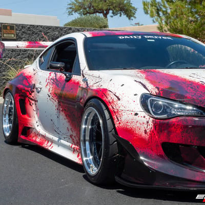 Staggered 18 Inch Variant Corsa CDM-3P W/ Satin Black Face and Polished Lip