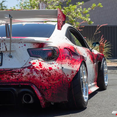 Staggered 18 Inch Variant Corsa CDM-3P W/ Satin Black Face and Polished Lip